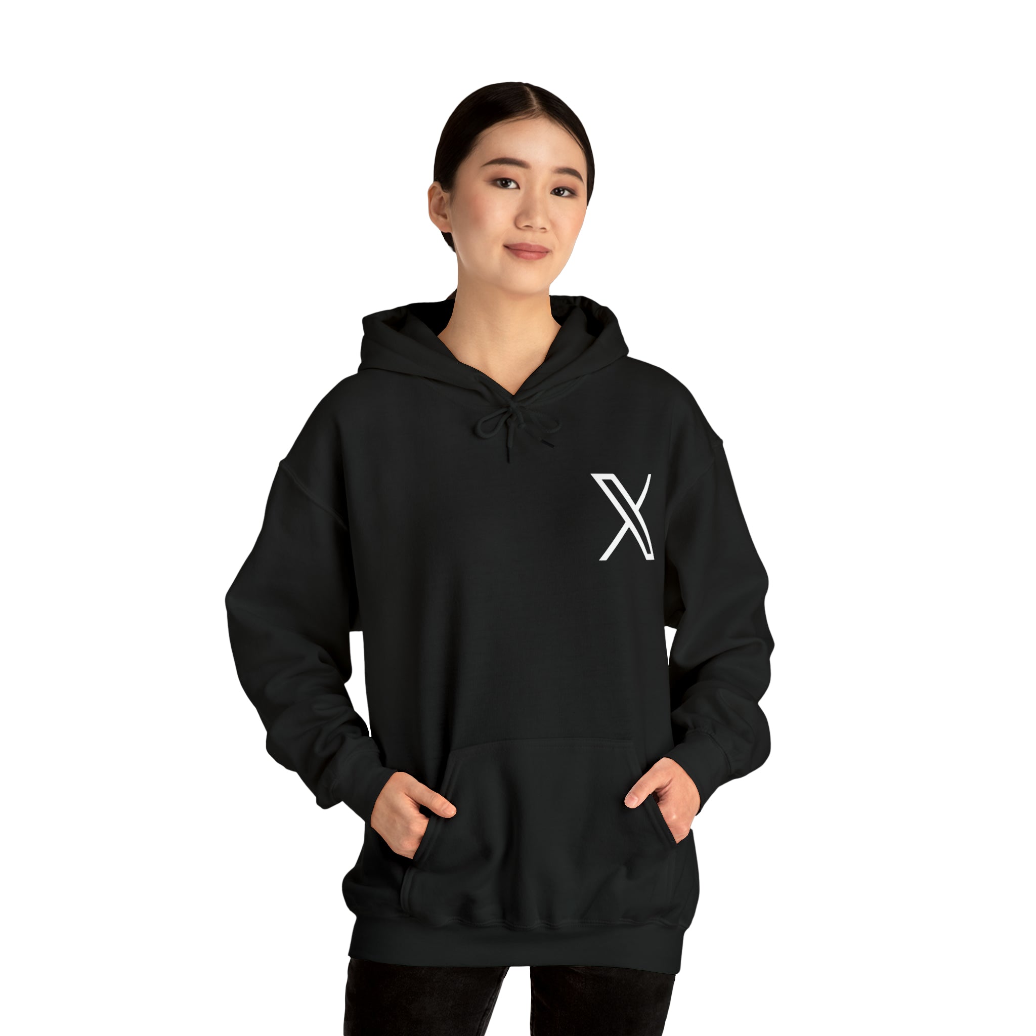 Support 𝕏 Unisex Heavy Blend™ Hooded Sweatshirt