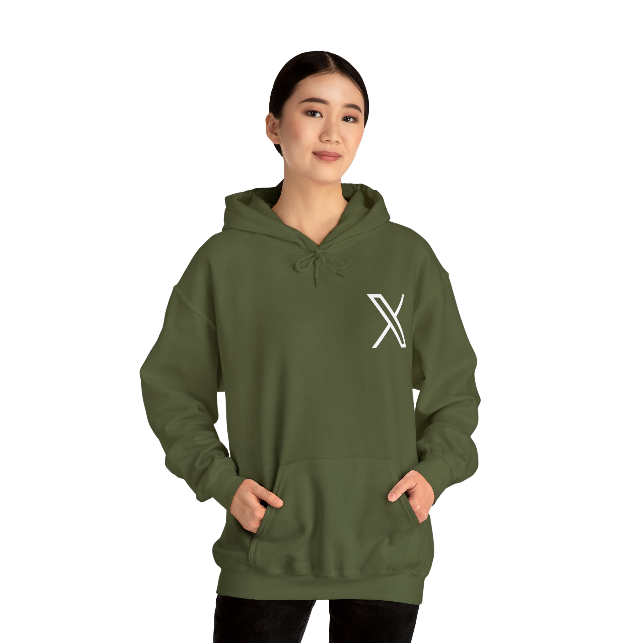 Support 𝕏 Unisex Heavy Blend™ Hooded Sweatshirt