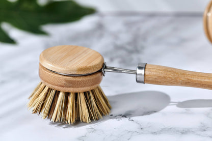 Long Handle Wood &amp; Metal Dish Brush (Plastic Free)