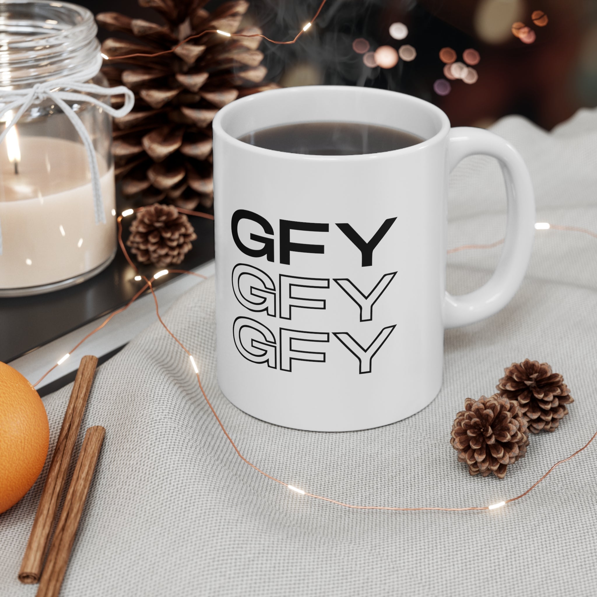 Support 𝕏 Ceramic Mug 11oz