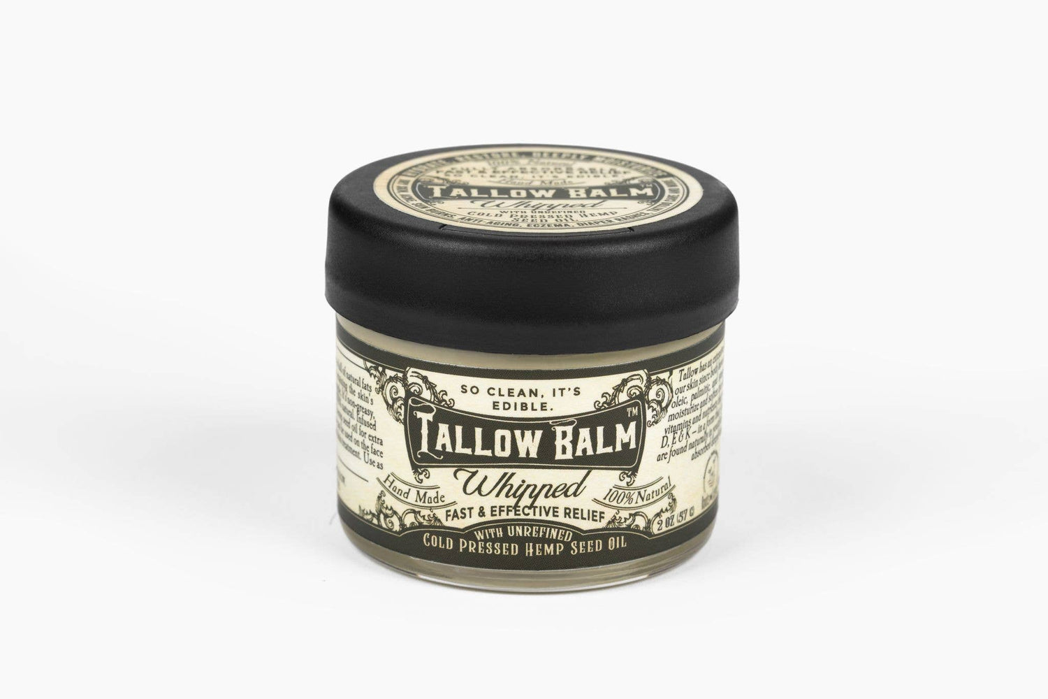 Tallow Balm Body Moisturizer - Whipped w/Hemp Seed Oil