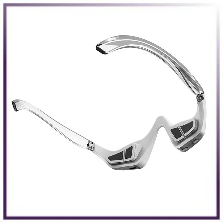 Under-eye red light therapy massager glasses for reducing dark circles and puffiness.