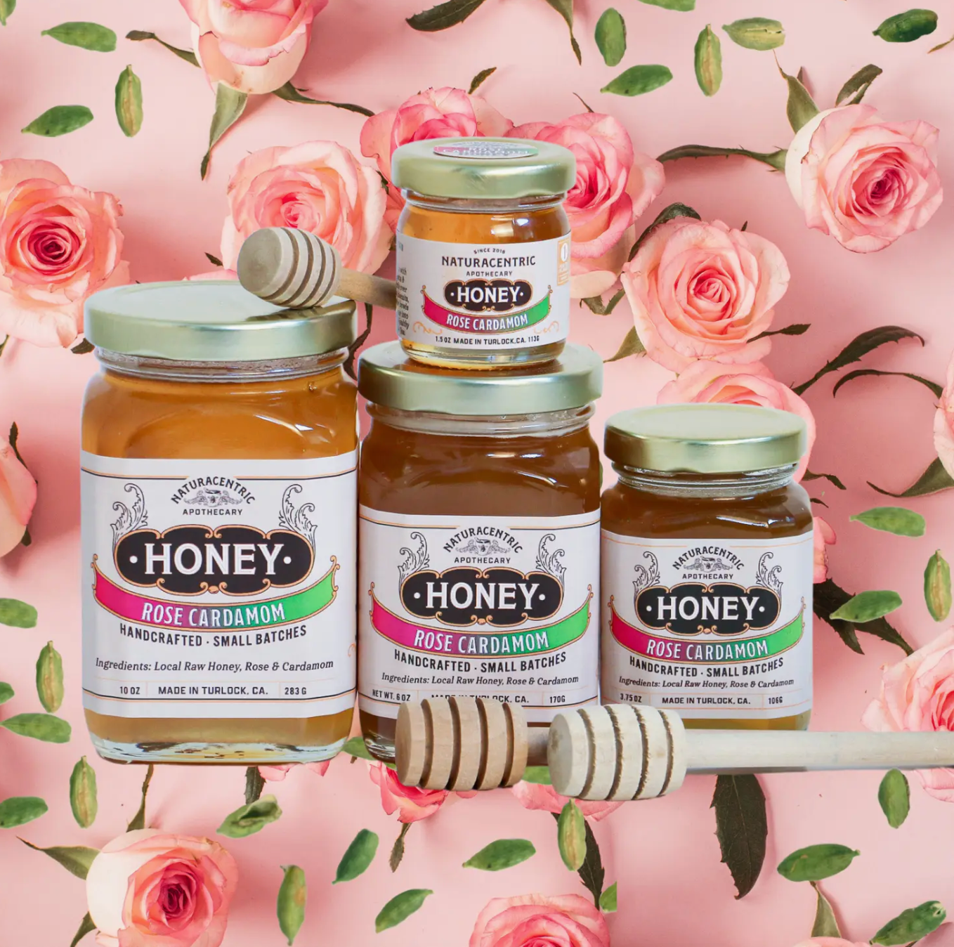 Herbal Infused Jars of Raw Honey