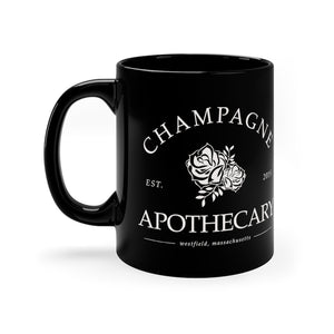 Open image in slideshow, Champagne Apothecary 11oz. Mug - Blk/Ice Wht
