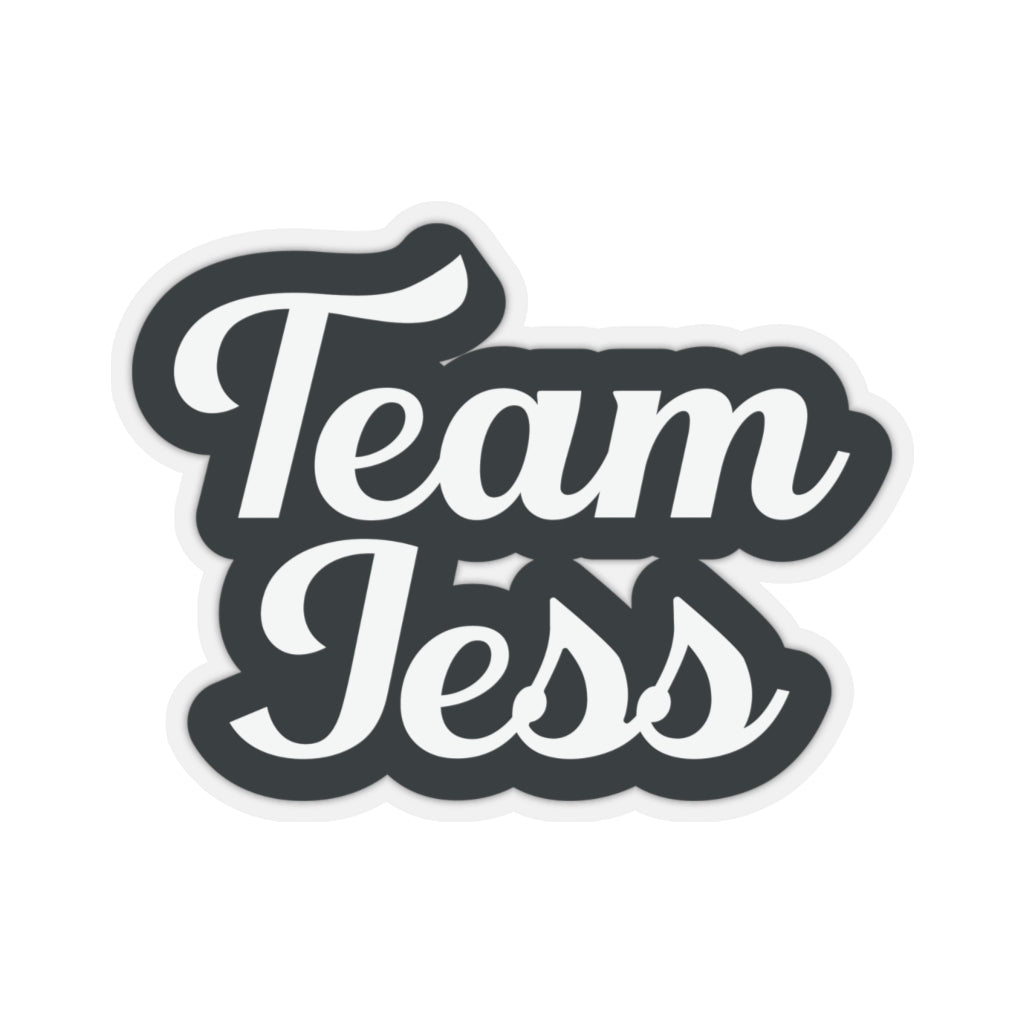 &quot;Team Jess&quot; Stickers - Blk / Ice Wht