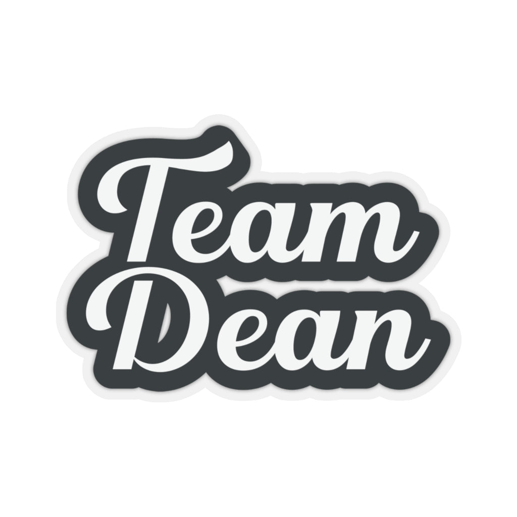 &quot;Team Dean&quot; Stickers - Blk / Ice Wht