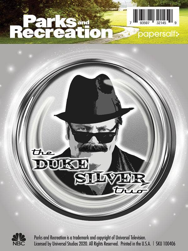 Parks &amp; Rec: Duke Silver Trio Kiss-Cut Sticker