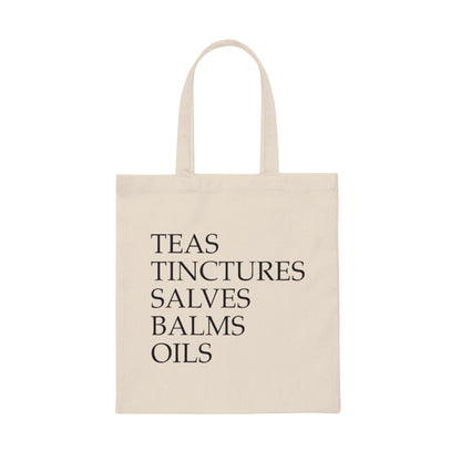 Apothecary Herbalist Canvas Tote Bag