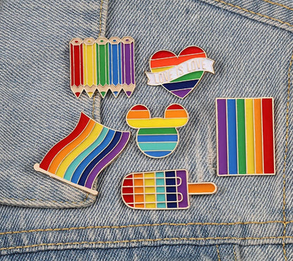 Rainbow/Pride Enamel Lapel Pins