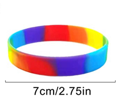 Pride/Rainbow Bracelet - Rubber Bracelets/Wristbands