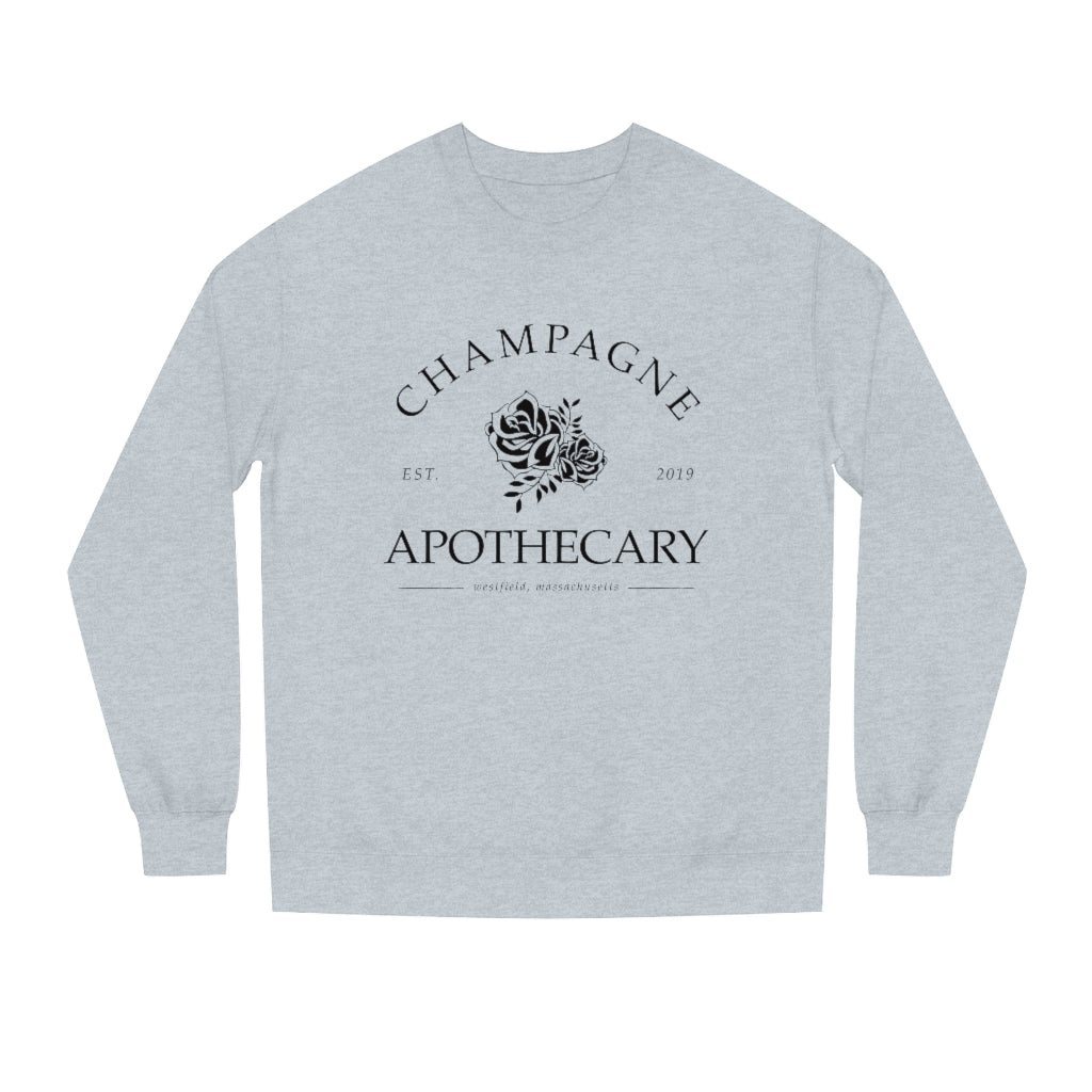 Champagne Apothecary Est. Logo Unisex Crew Neck Sweatshirt - Blk Logo