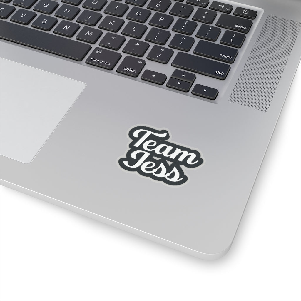 &quot;Team Jess&quot; Stickers - Blk / Ice Wht