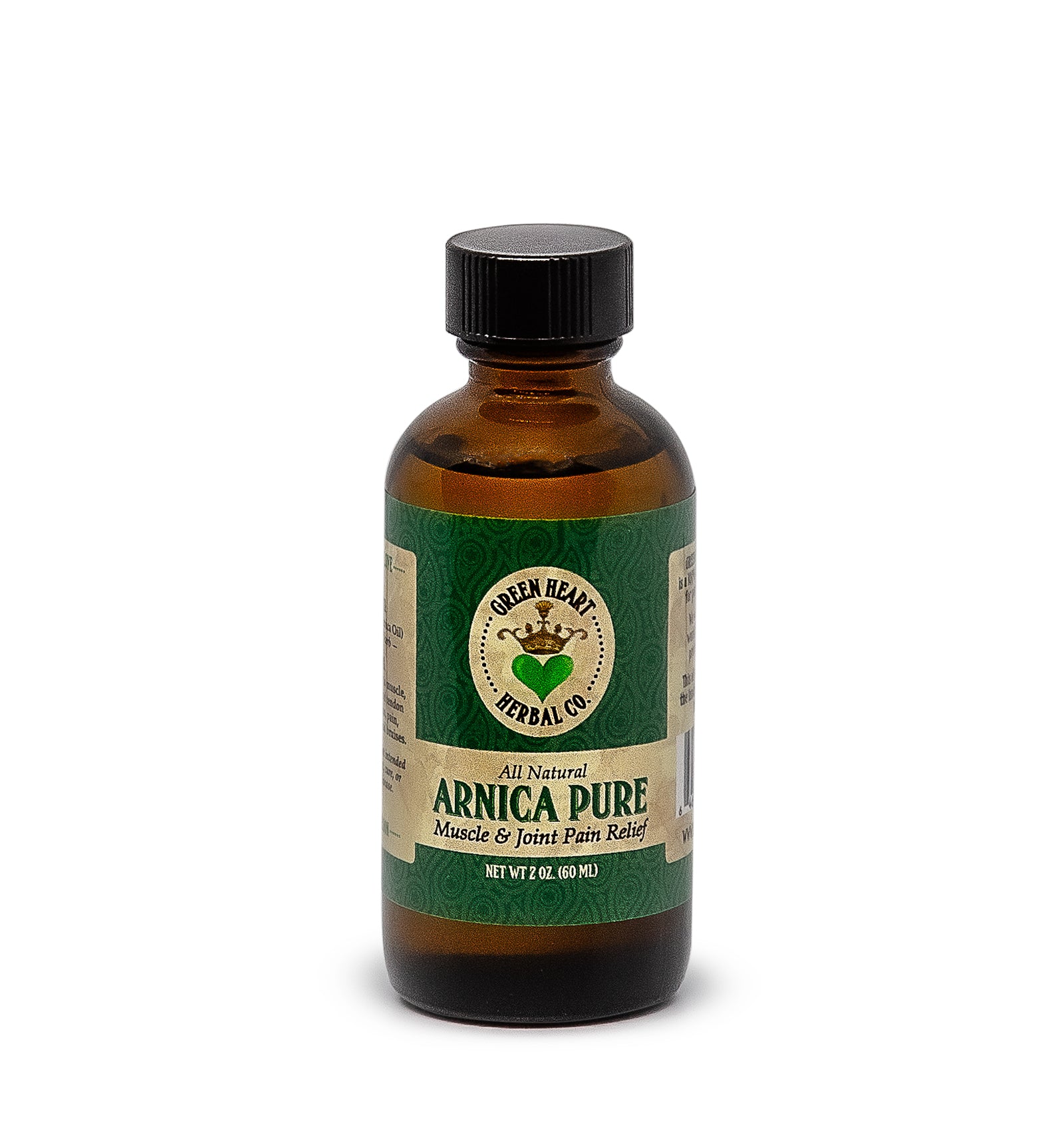 All natural Arnica oil is great for muscle and joint inflammation and pain. Being a topical it will release the whole area, including ligament and tendon pain.  Green Heart Herbal Co. grows and Wild Crafts the Arnica Flowers in the Mt Hood, OR area. This stuff is concentrated and very effective!